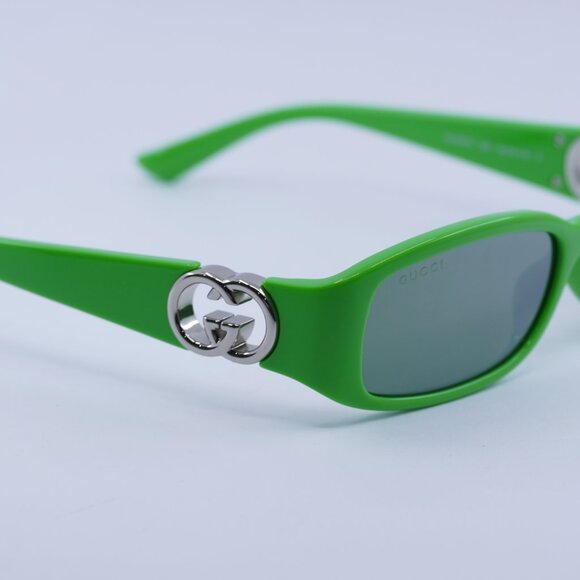 ?️ New Gucci GG1661S 005 Sunglasses - Green Frame, Green Lenses main image 13